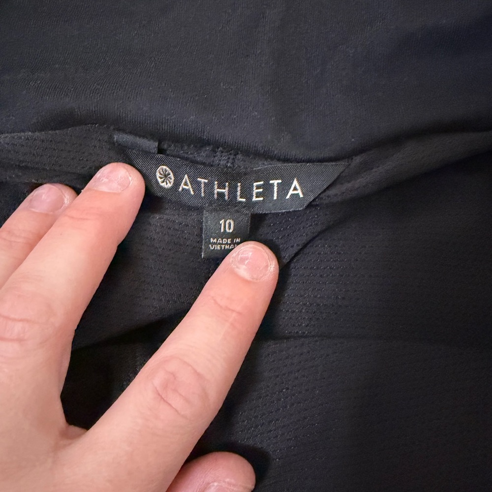 Athleta‎ Black Athletic Skort Size 10 Built In Shorts Pockets - Picture 3 of 3